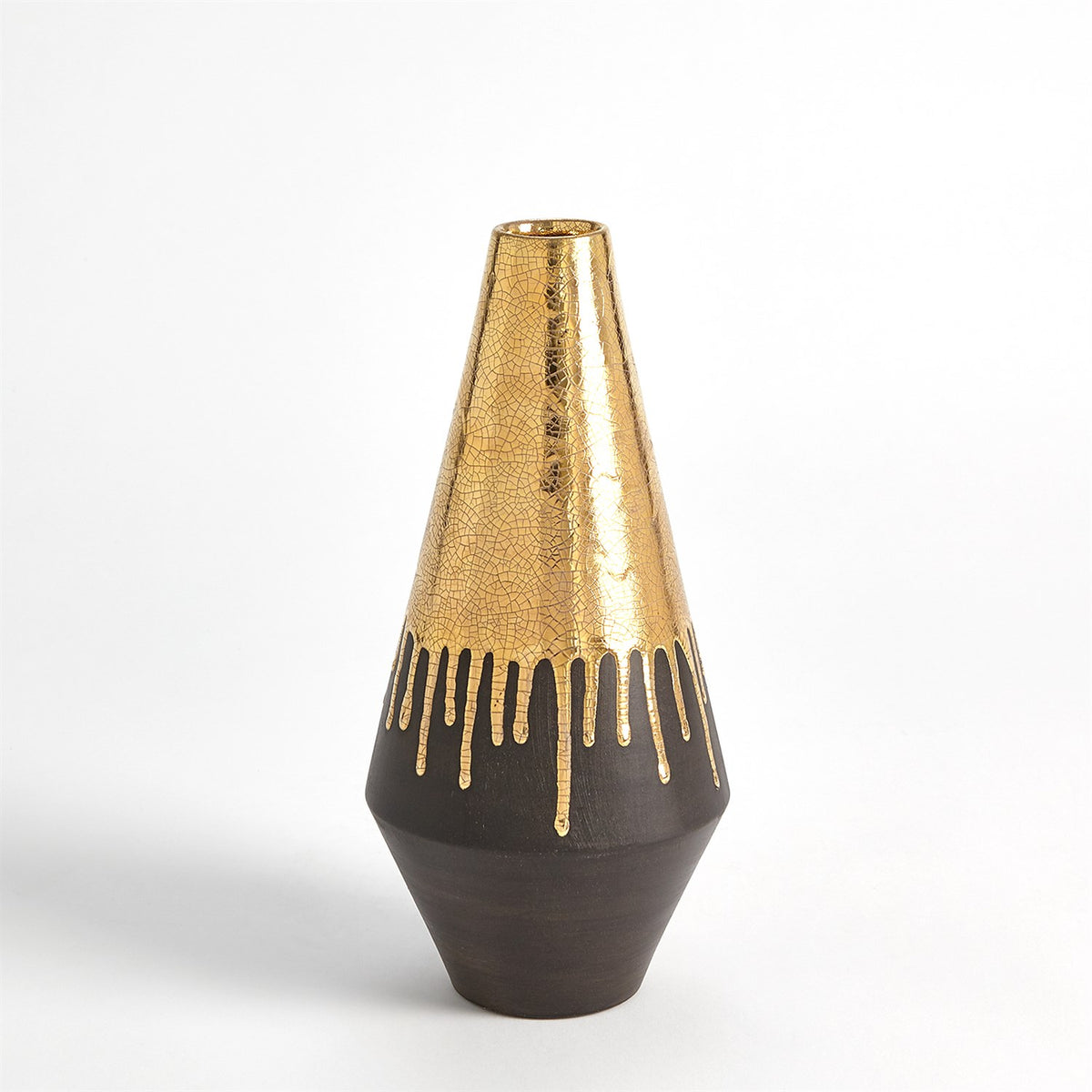 Gold Drip Vase-Global Views-Vases-Artistic Elements