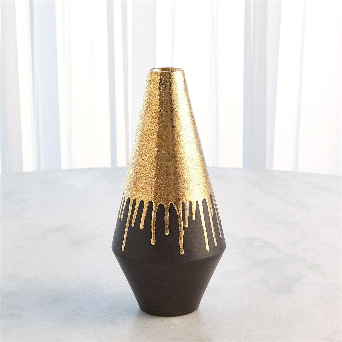 Gold Drip Vase-Global Views-Vases-Artistic Elements