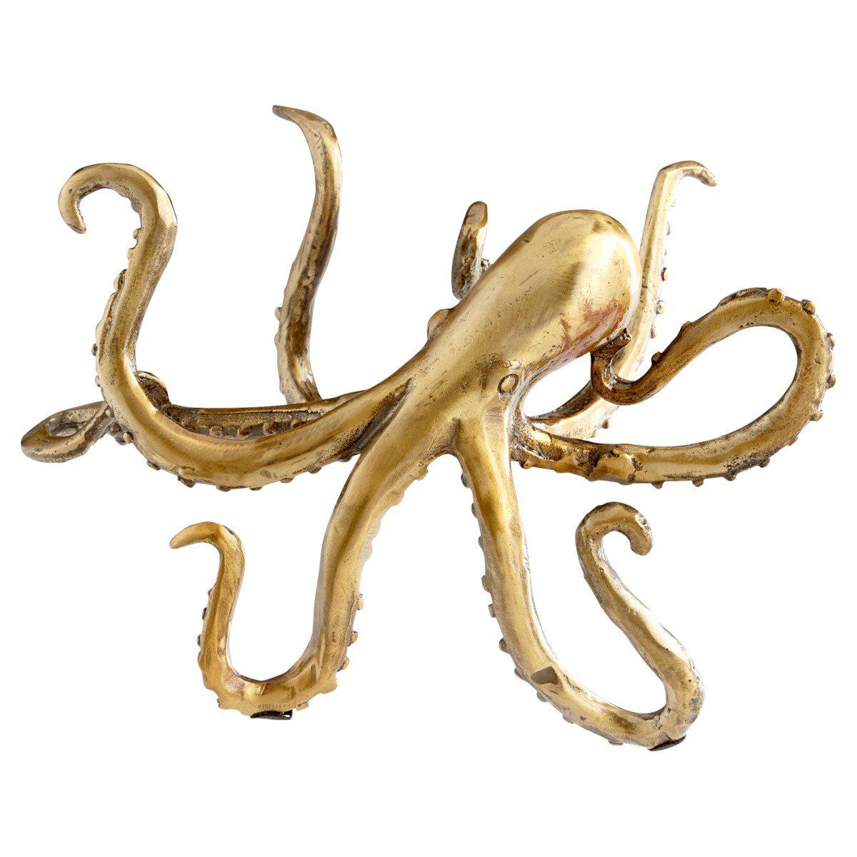 Octopus Shelf Decor-Cyan-Sculptures & Objects-Artistic Elements