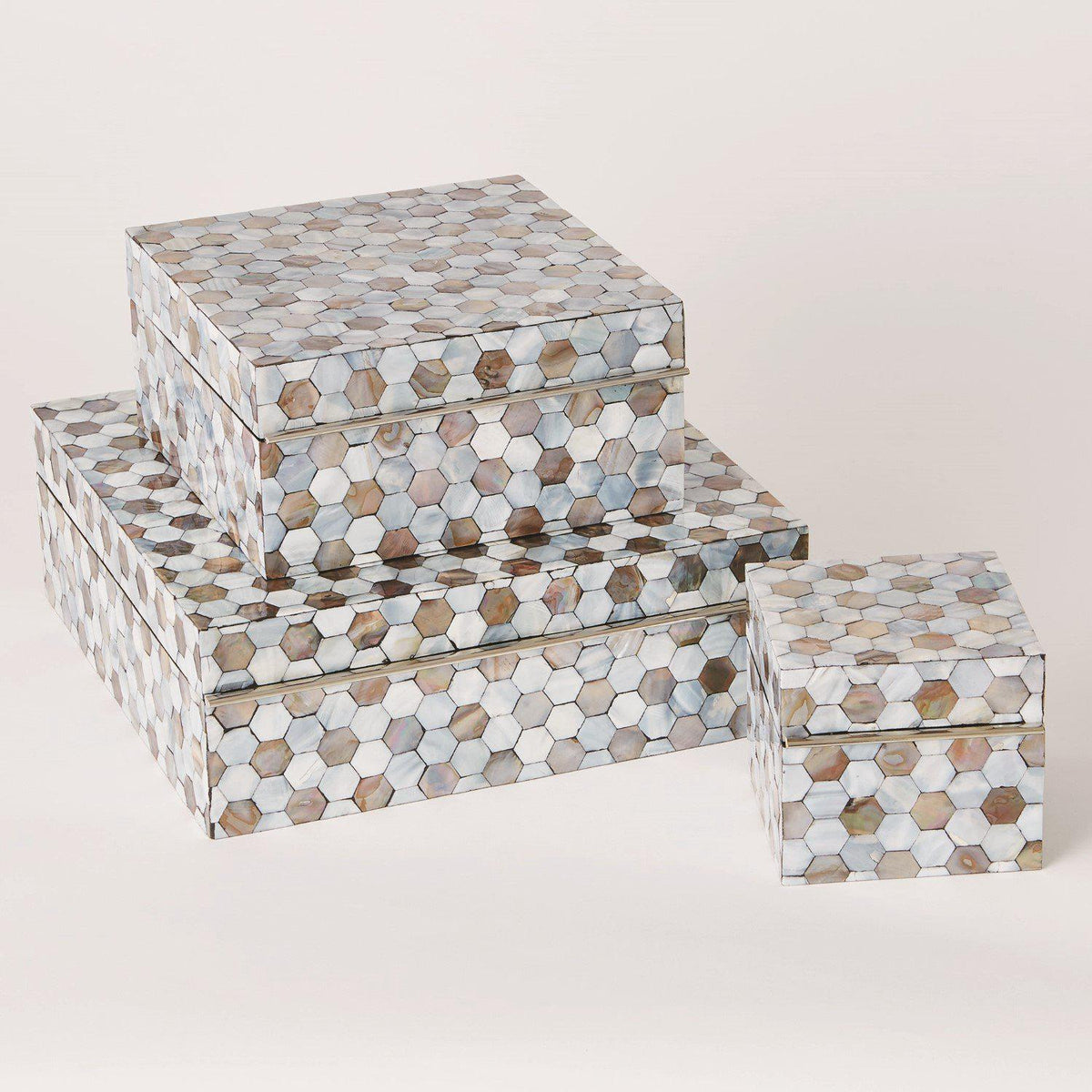 Mother Of Pearl Box-Global Views-Boxes-Artistic Elements