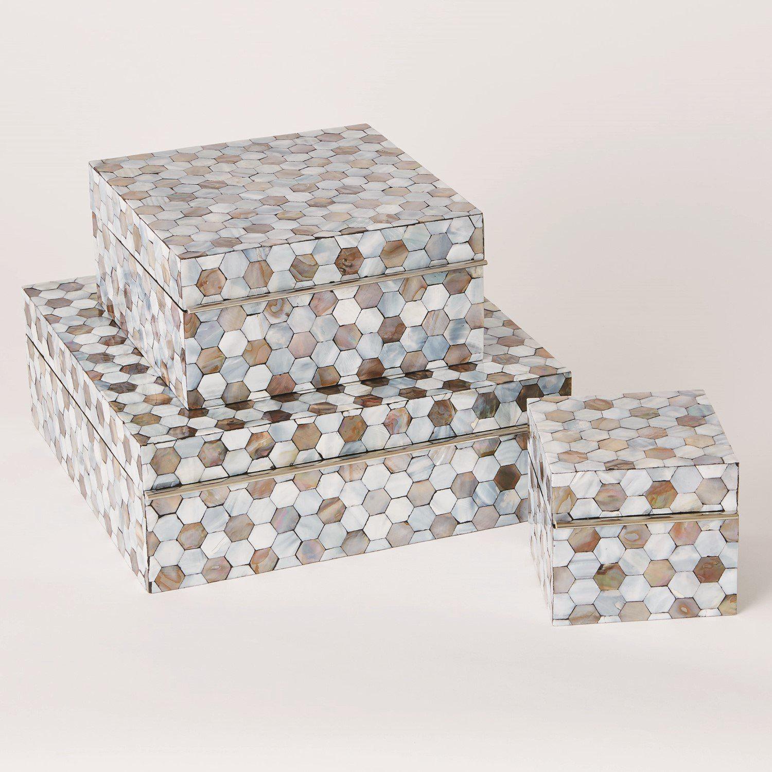 Mother Of Pearl Box-Global Views-Boxes-Artistic Elements