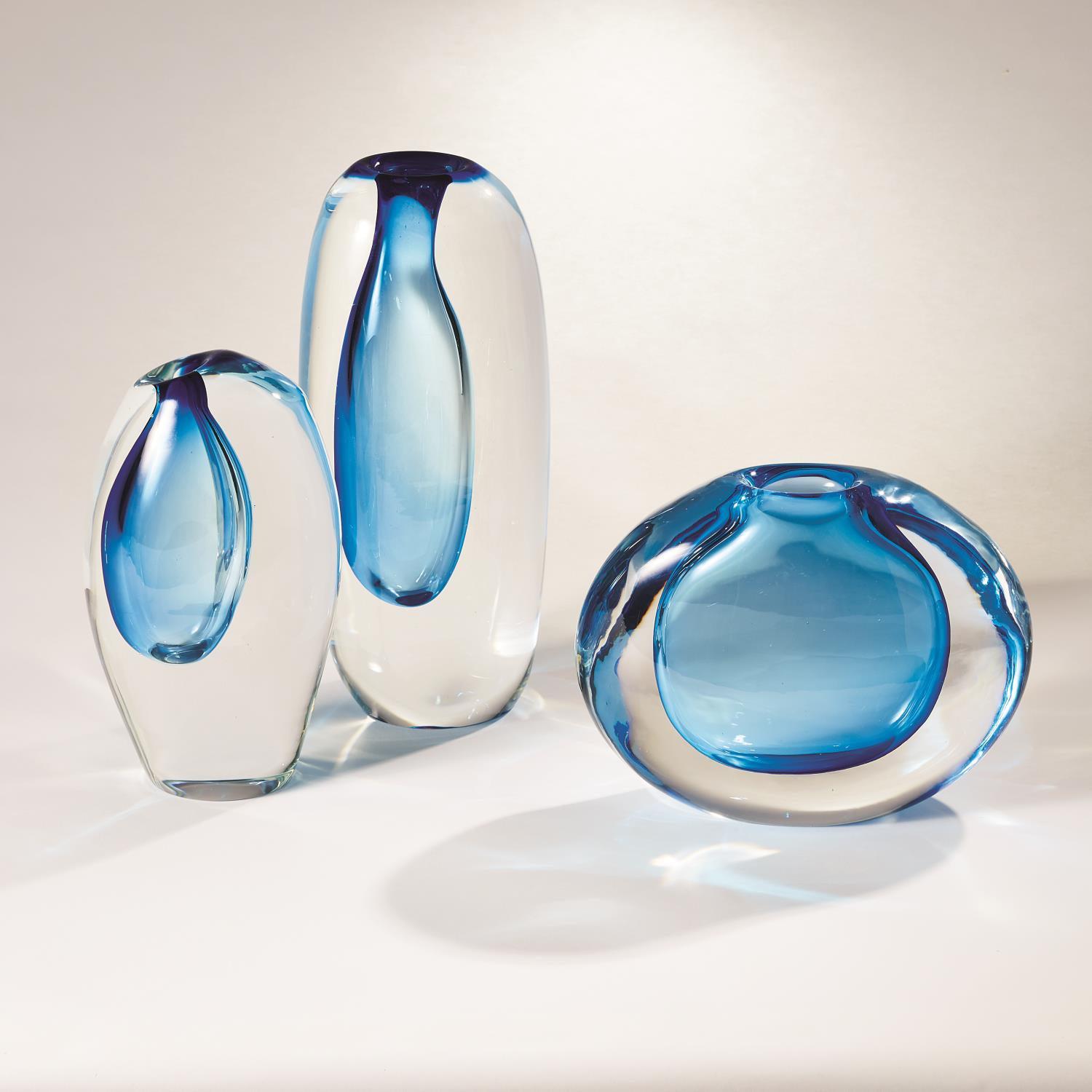 Offset Vase-Light Blue-Global Views-Vases-Artistic Elements