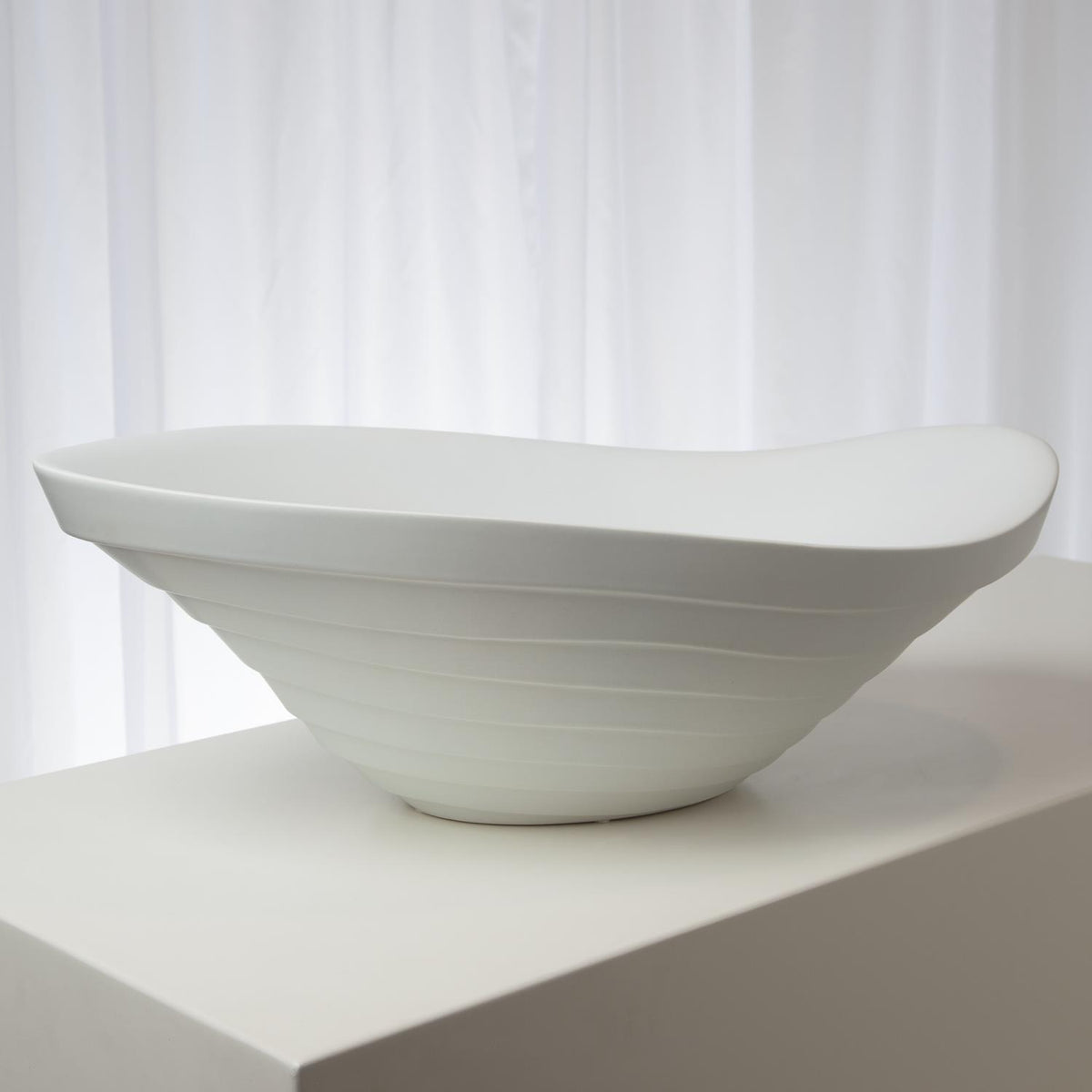 Terrace Bowl-Matte White-Global Views-Bowls-Artistic Elements