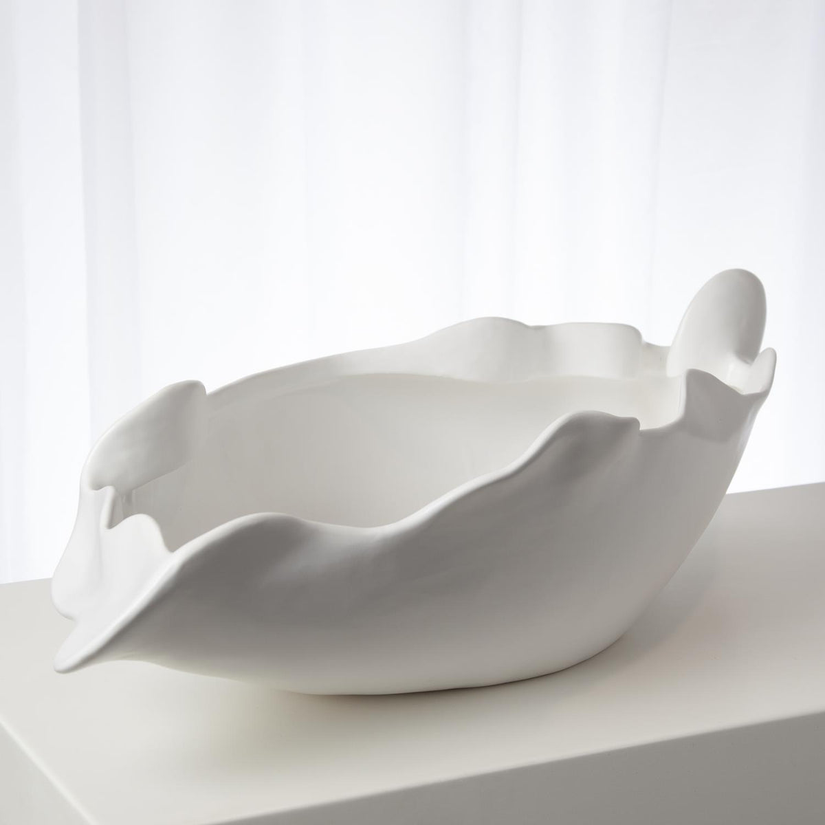 Free Form Bowl-Matte White-Global Views-Bowls-Artistic Elements