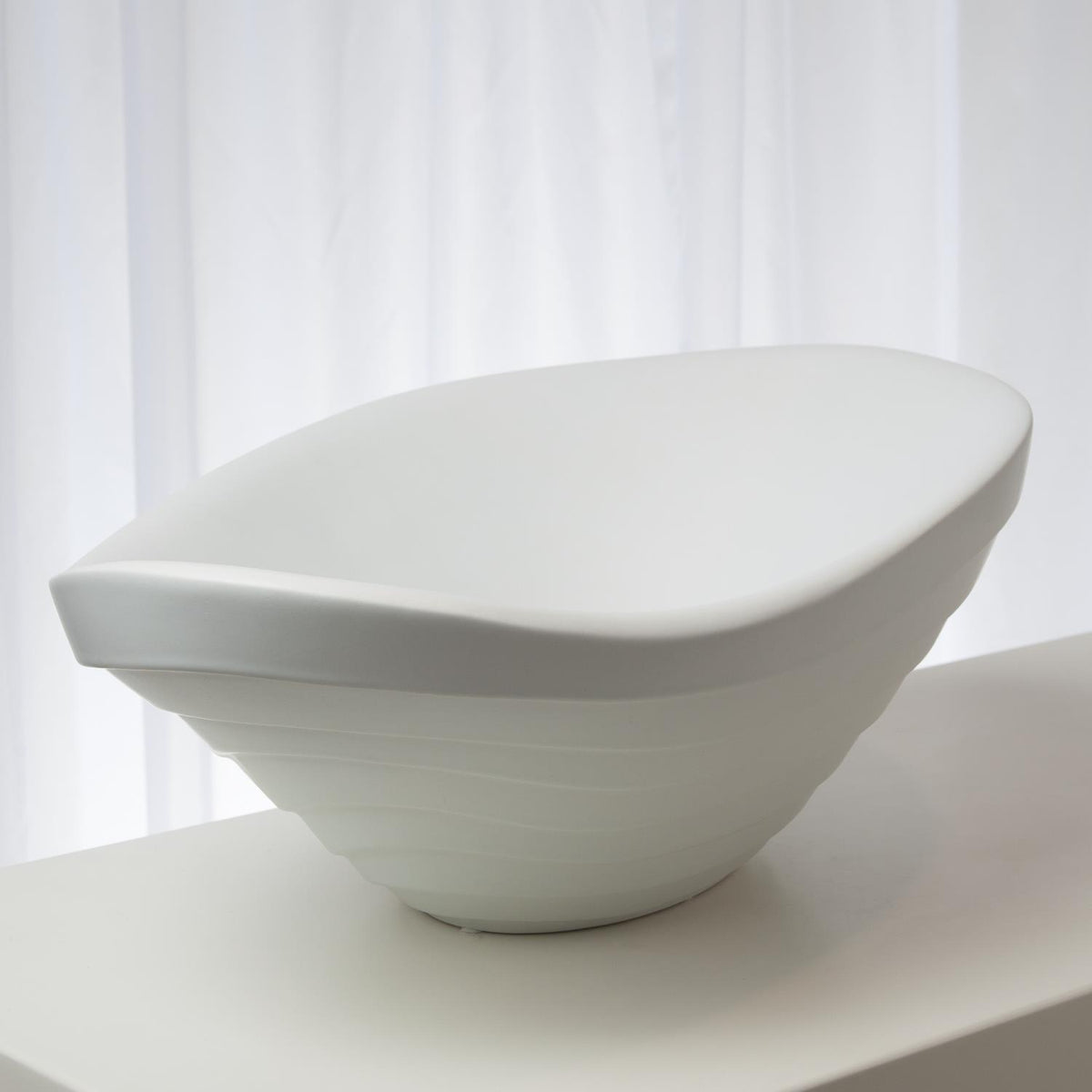 Terrace Bowl-Matte White-Global Views-Bowls-Artistic Elements