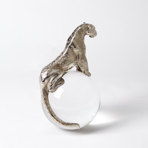 Jaguar On Crystal Sphere-Global Views-Sculptures &amp; Objects-Artistic Elements