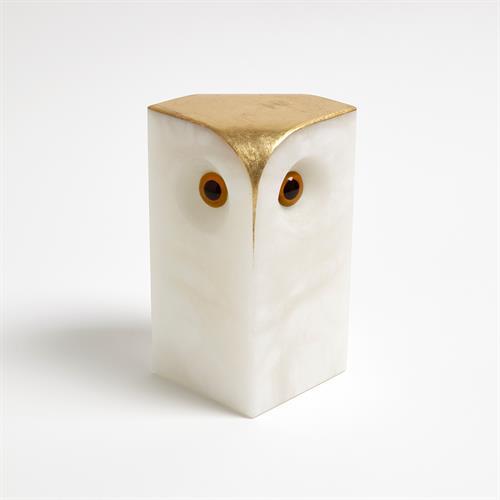 Alabaster Owls-Global Views-Sculptures &amp; Objects-Artistic Elements