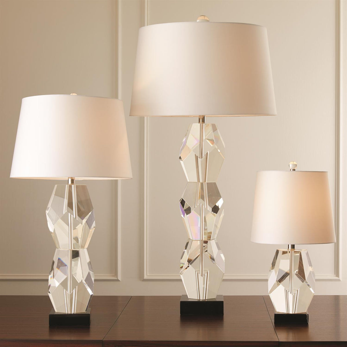 Facet Block Lamp-Double-Global Views-Table Lamps-Artistic Elements
