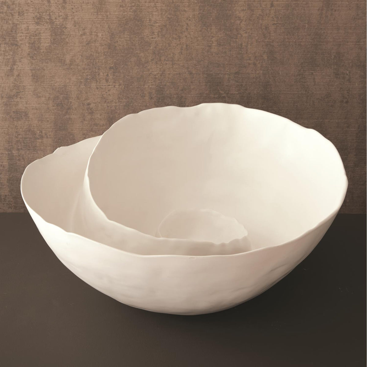 Spiral Bowl-Matte White-Global Views-Bowls-Artistic Elements