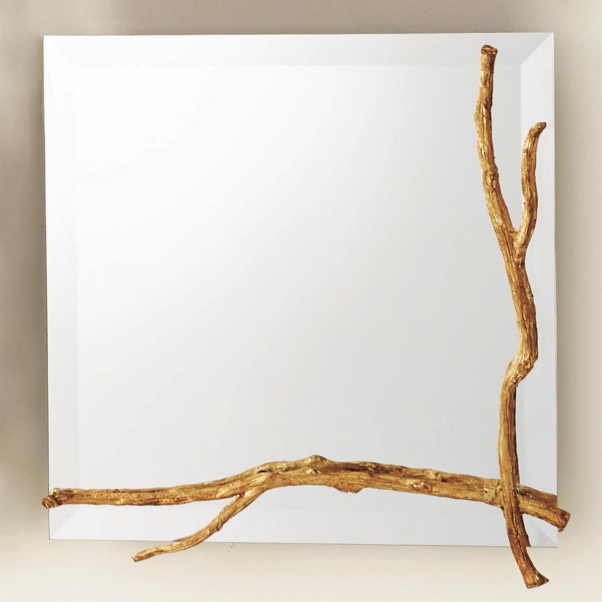 Twig Mirror-Gold Leaf-Global Views-Wall Mirrors-Artistic Elements