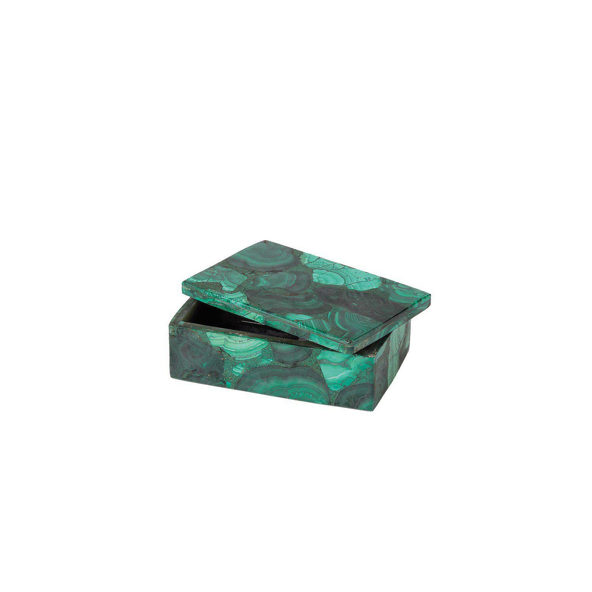 Malachite Stone Box-Global Views-Boxes-Artistic Elements