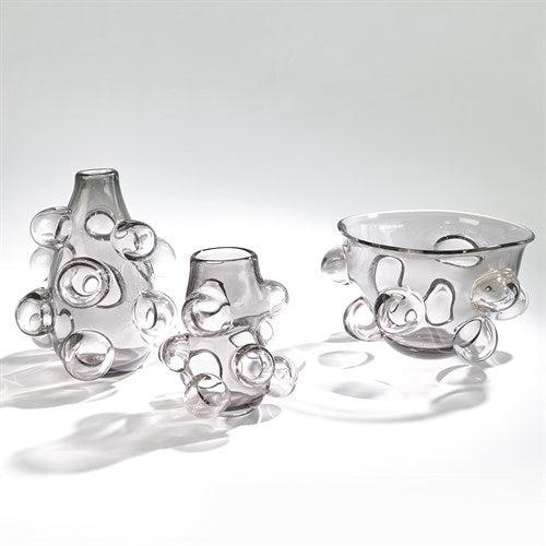 Bubbled Vase-Smoke Grey-Global Views-Vases-Artistic Elements