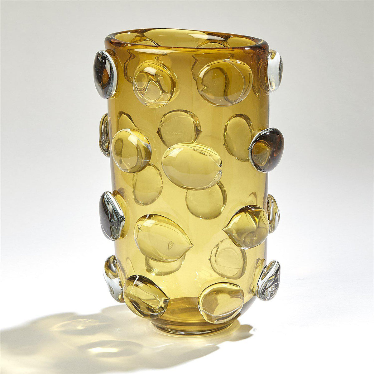Rondelle Vase-Amber-Global Views-Vases-Artistic Elements