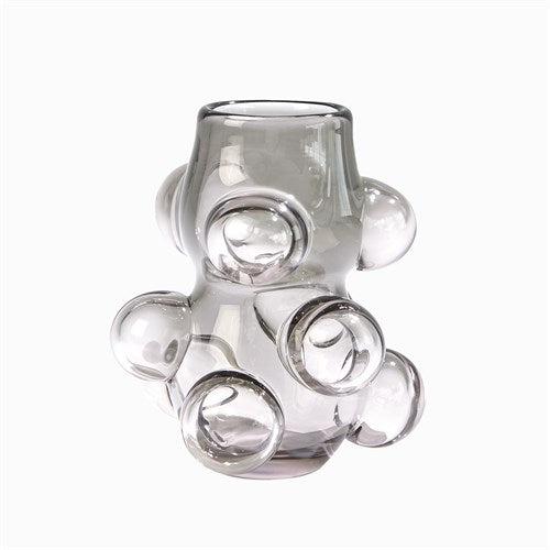 Bubbled Vase-Smoke Grey-Global Views-Vases-Artistic Elements