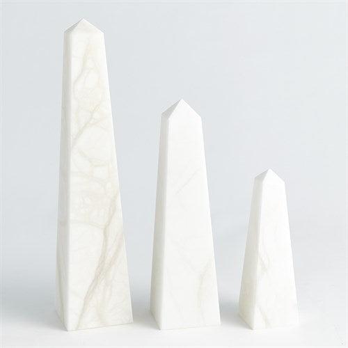 Alabaster Obelisk-White-Global Views-Sculptures & Objects-Artistic Elements