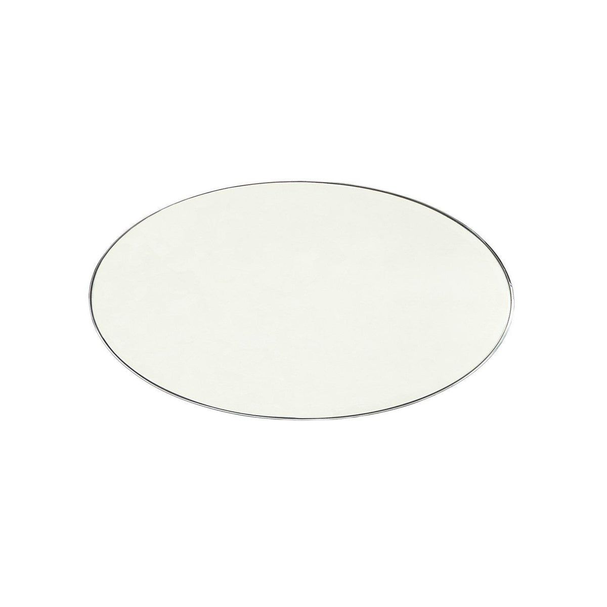 Elongated Oval Mirror-Nickel-Sm-Global Views-Wall Mirrors-Artistic Elements