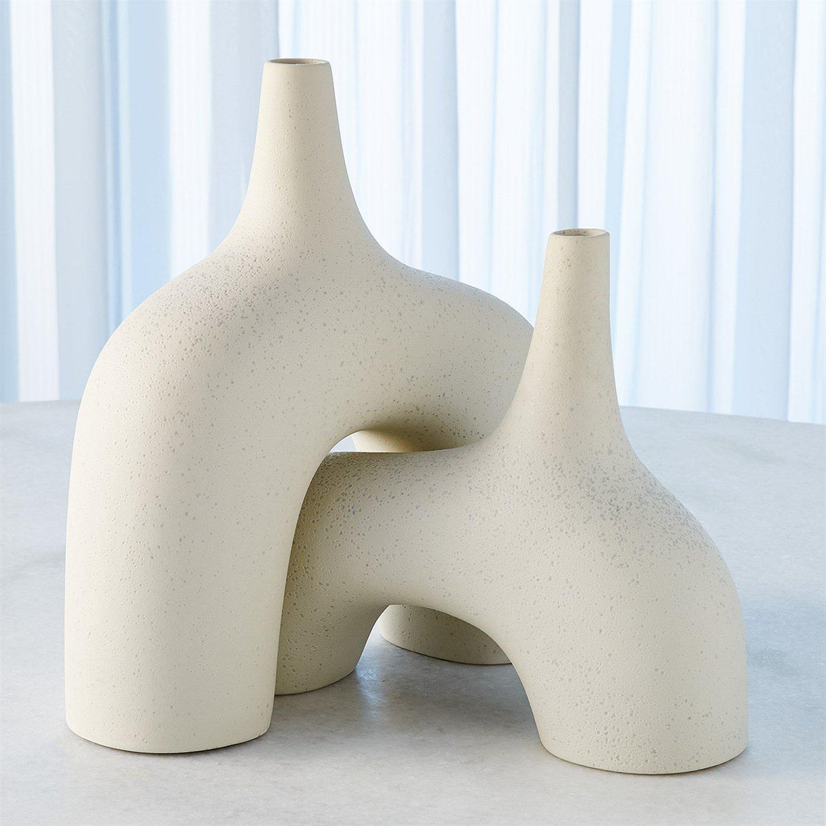 Stretch Vase-Cream Stone-Global Views-Vases-Artistic Elements