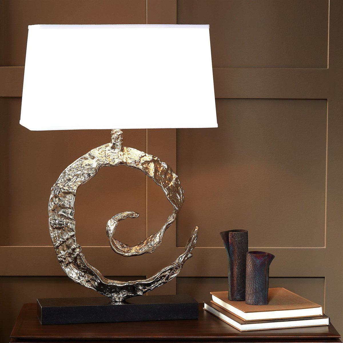 Swirl Lamp-Global Views-Table Lamps-Artistic Elements