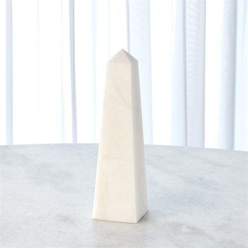 Alabaster Obelisk-White-Global Views-Sculptures &amp; Objects-Artistic Elements