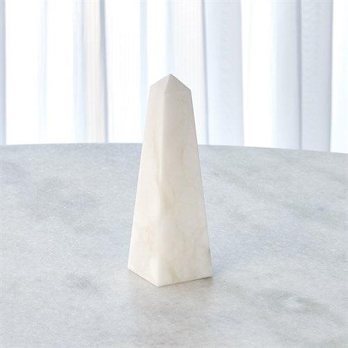 Alabaster Obelisk-White-Global Views-Sculptures &amp; Objects-Artistic Elements