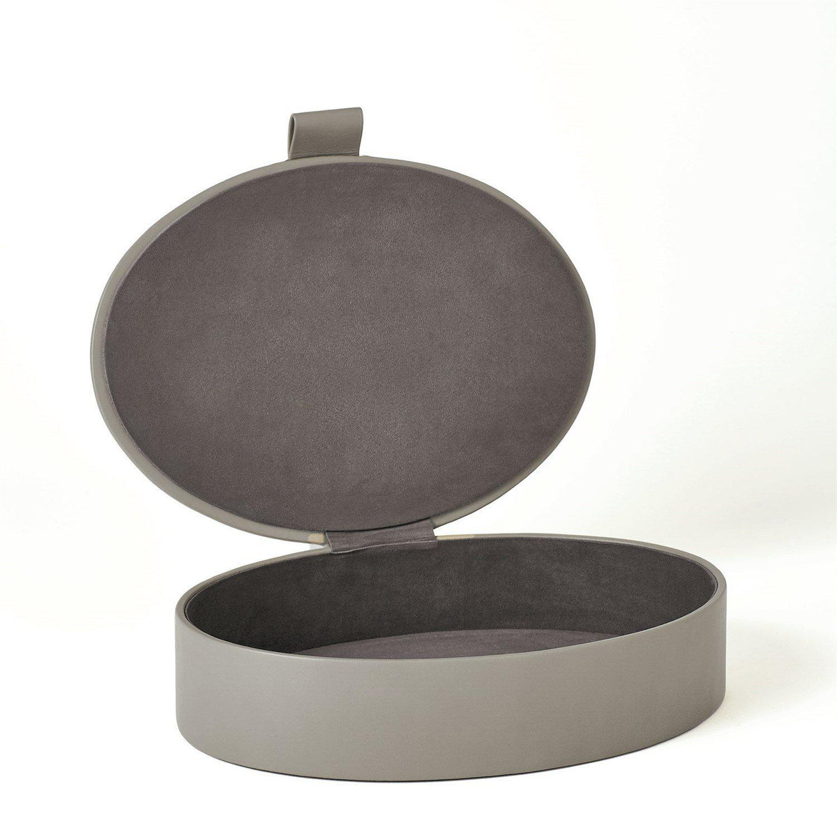Signature Oval Leather Box-Global Views-Boxes-Artistic Elements