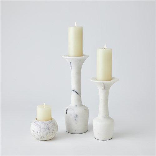 Calyx Candle Holder-White-Global Views-Candleholders-Artistic Elements