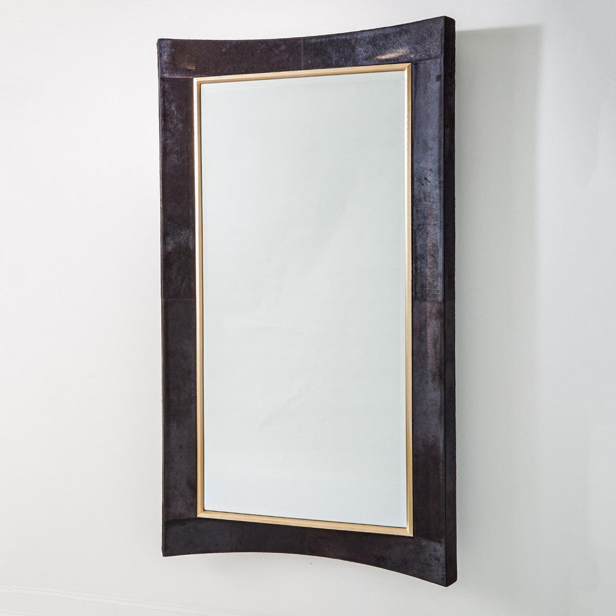 Curved Mirror Hair-on-Hide-Global Views-Wall Mirrors-Artistic Elements