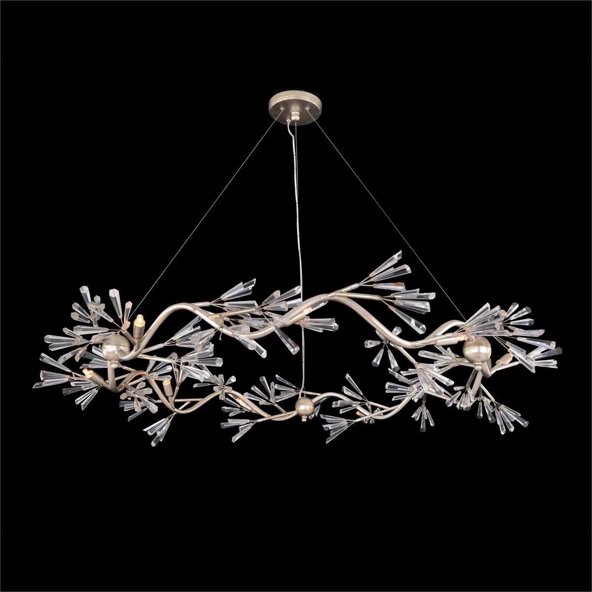 Luna: Crystal Wand Branched Nine-Light Chandelier-John Richard-Chandeliers-Artistic Elements