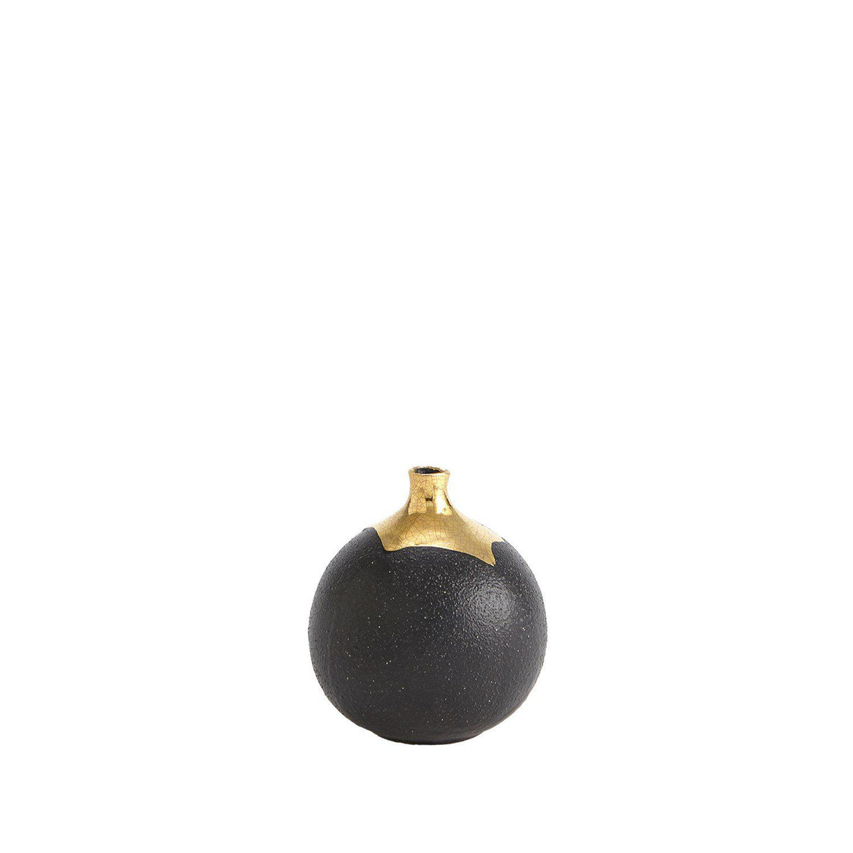 Dipped Golden Crackle/Black Vases-Global Views-Vases-Artistic Elements