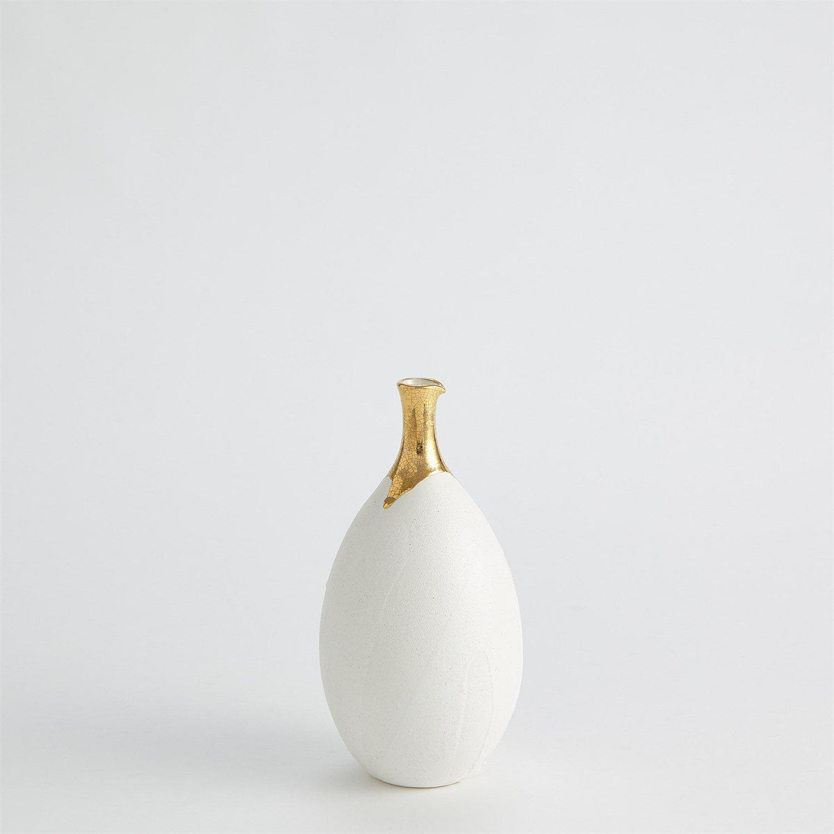 Dipped Golden Crackle/White Vases-Global Views-Vases-Artistic Elements