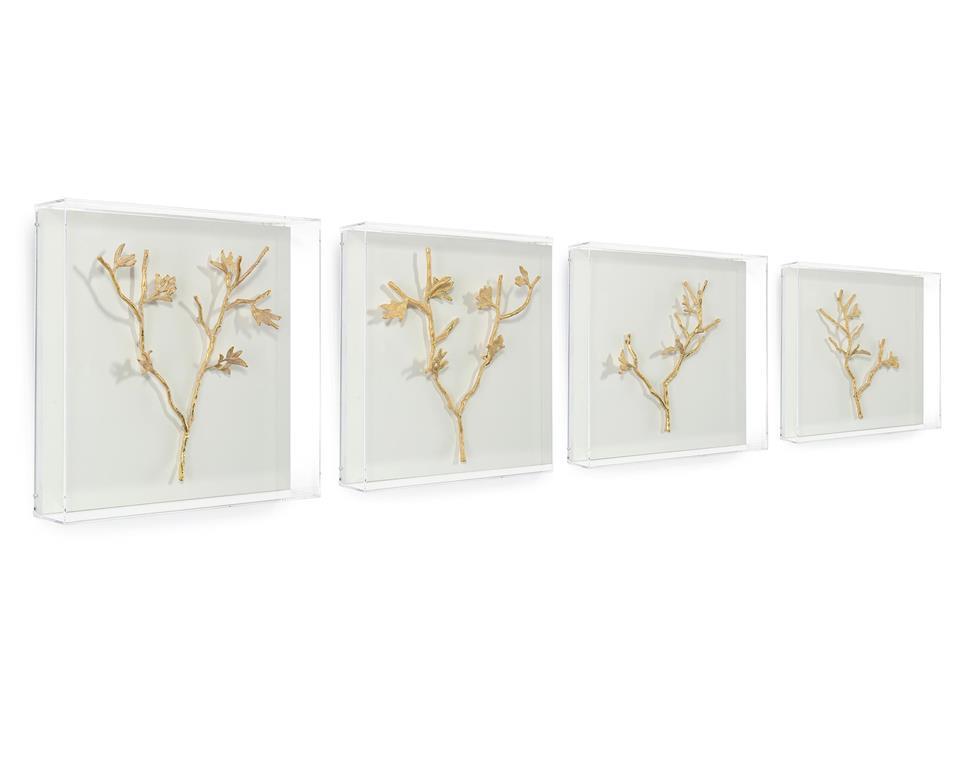 Gold Branches I-IV (Set Of Four)-John Richard-Art-Artistic Elements