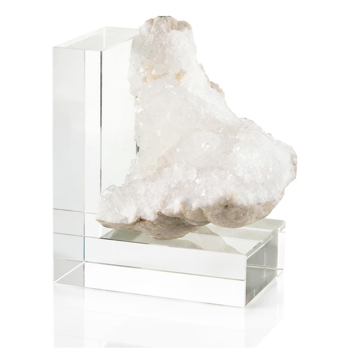 Crystal Bookend (Right)-John Richard-Office Accessories-Artistic Elements
