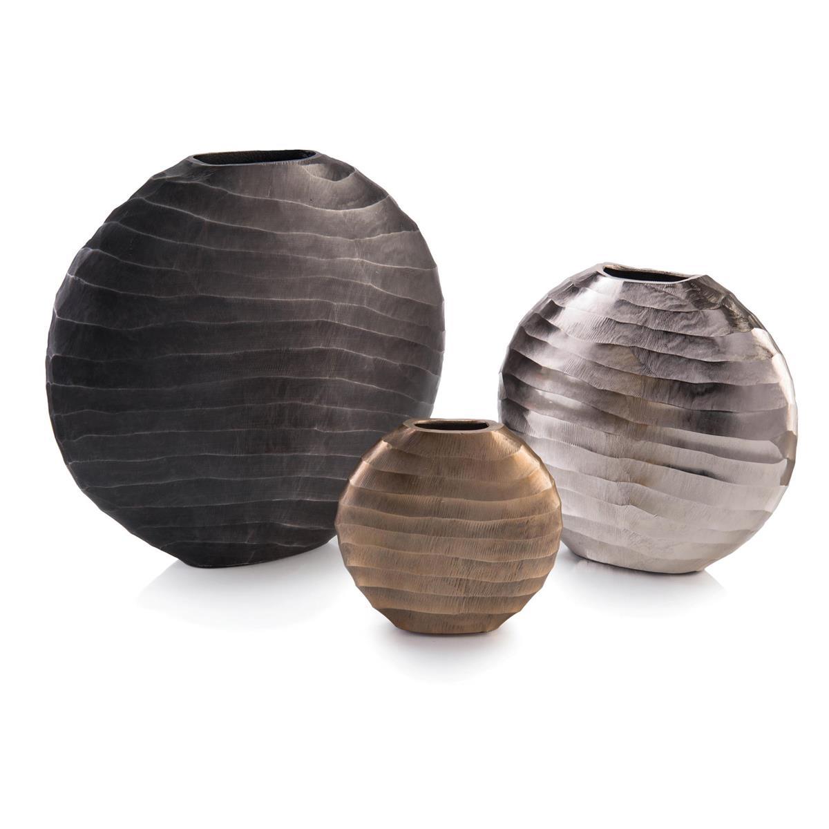 Set of Three Chiseled Vases-John Richard-Vases-Artistic Elements
