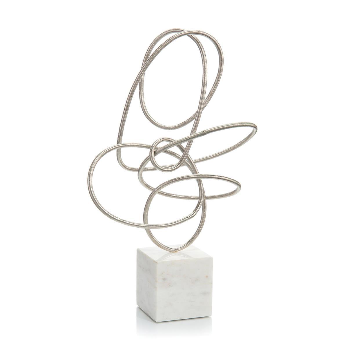 Silver Ribbon Dance II-John Richard-Sculptures & Objects-Artistic Elements