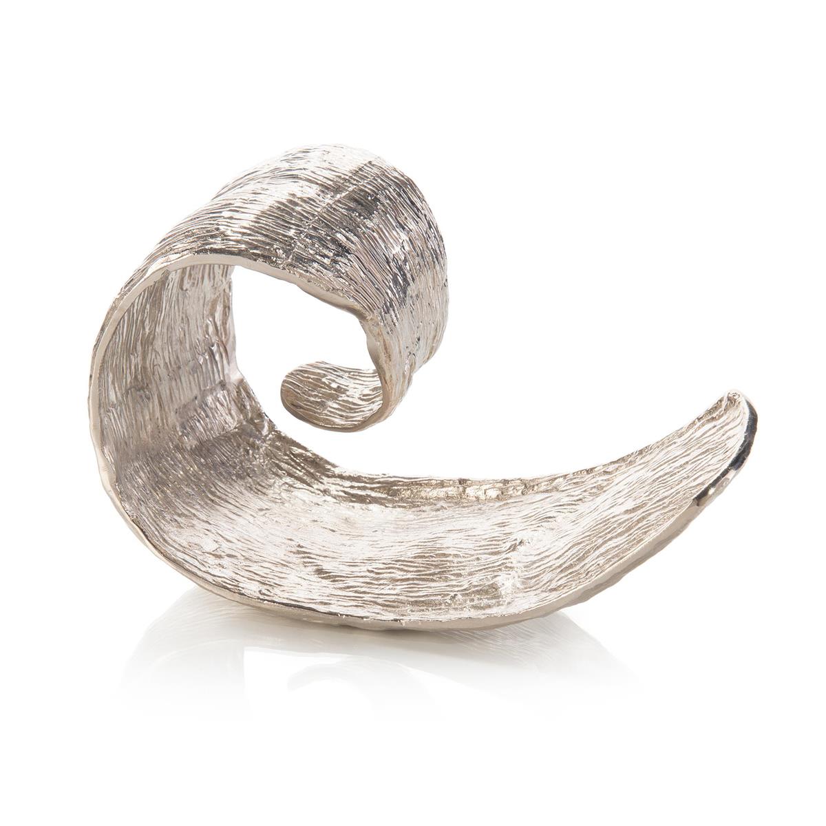 Organic Curl in Nickel-John Richard-Sculptures & Objects-Artistic Elements