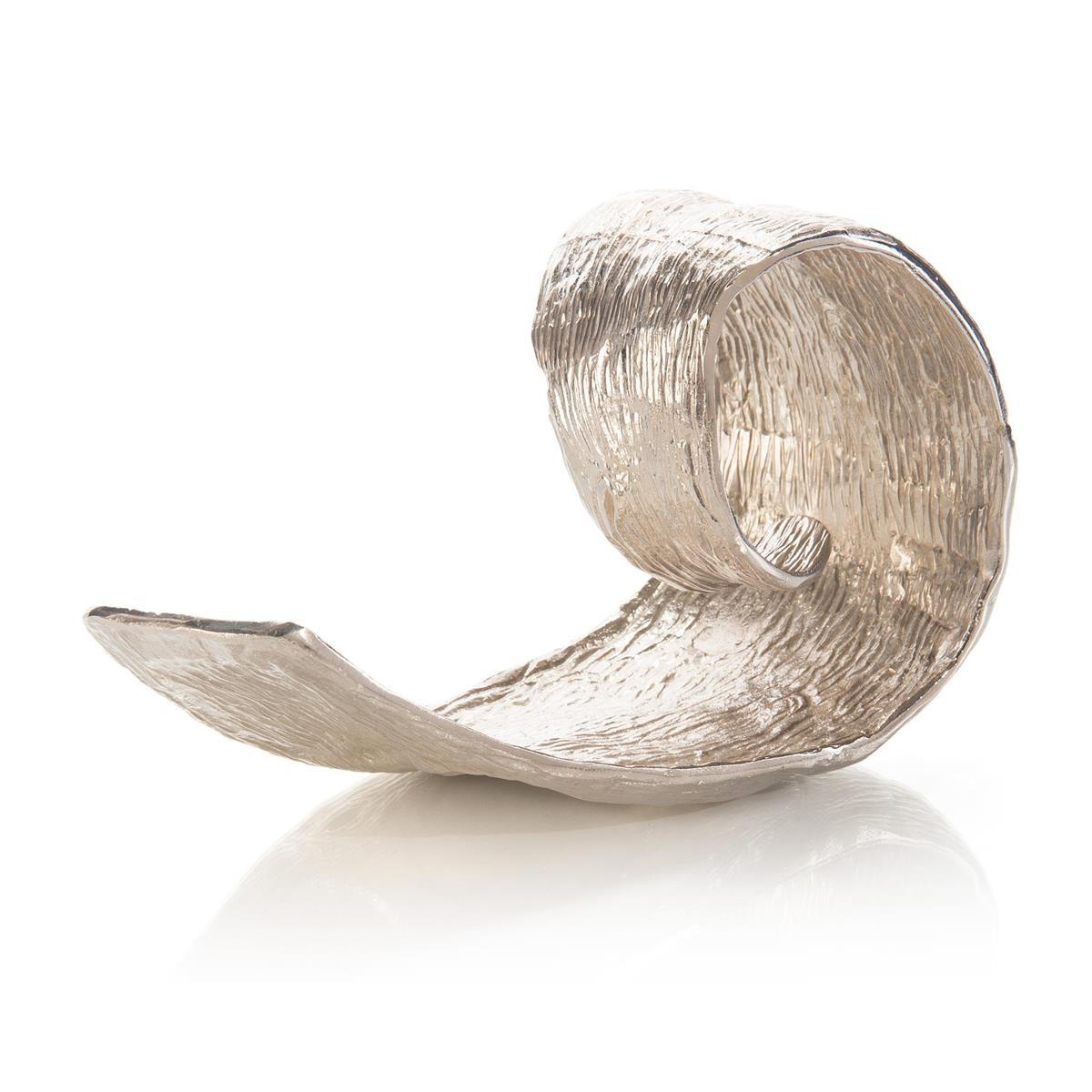 Organic Curl in Nickel-John Richard-Sculptures &amp; Objects-Artistic Elements