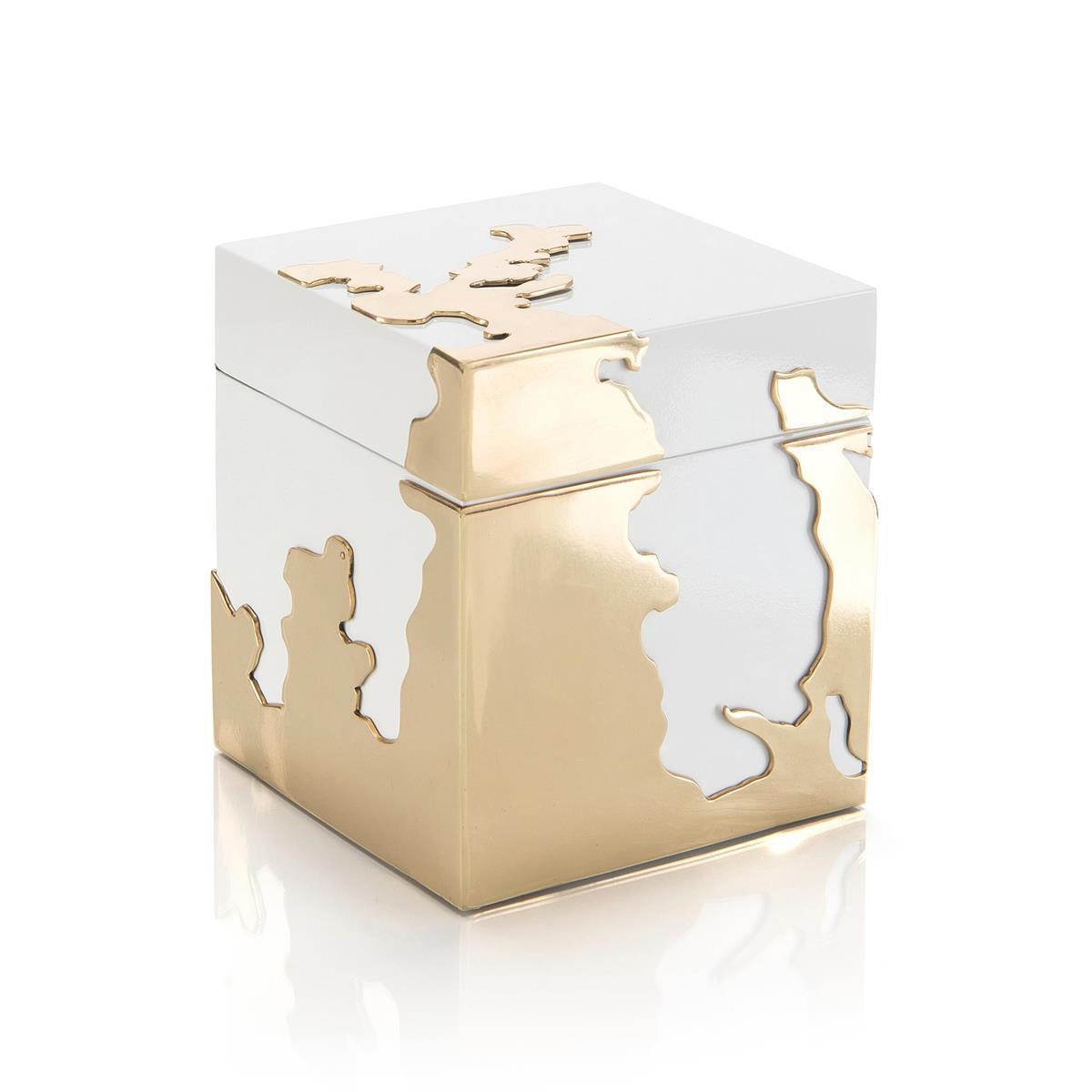Morphed Box in Golden Stainless Steel-John Richard-Boxes-Artistic Elements
