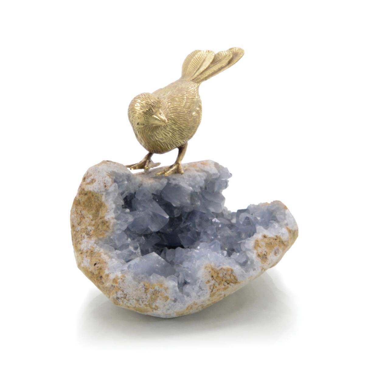 Bird on Celestite Rock II-John Richard-Sculptures & Objects-Artistic Elements