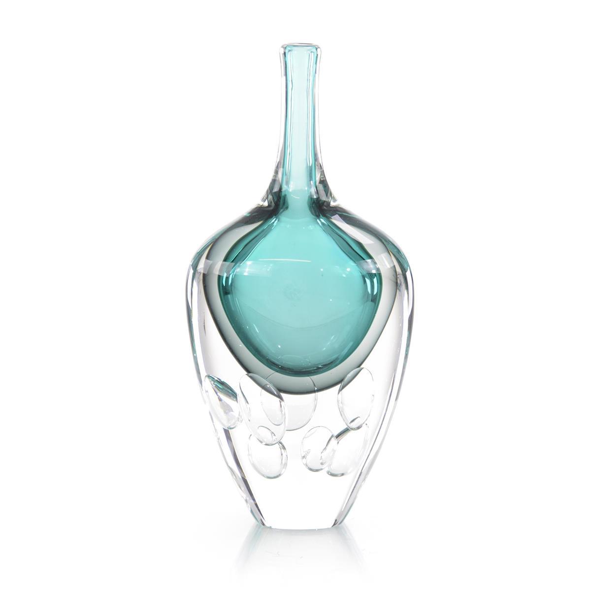 Azure Art Glass Vase-John Richard-Vases-Artistic Elements