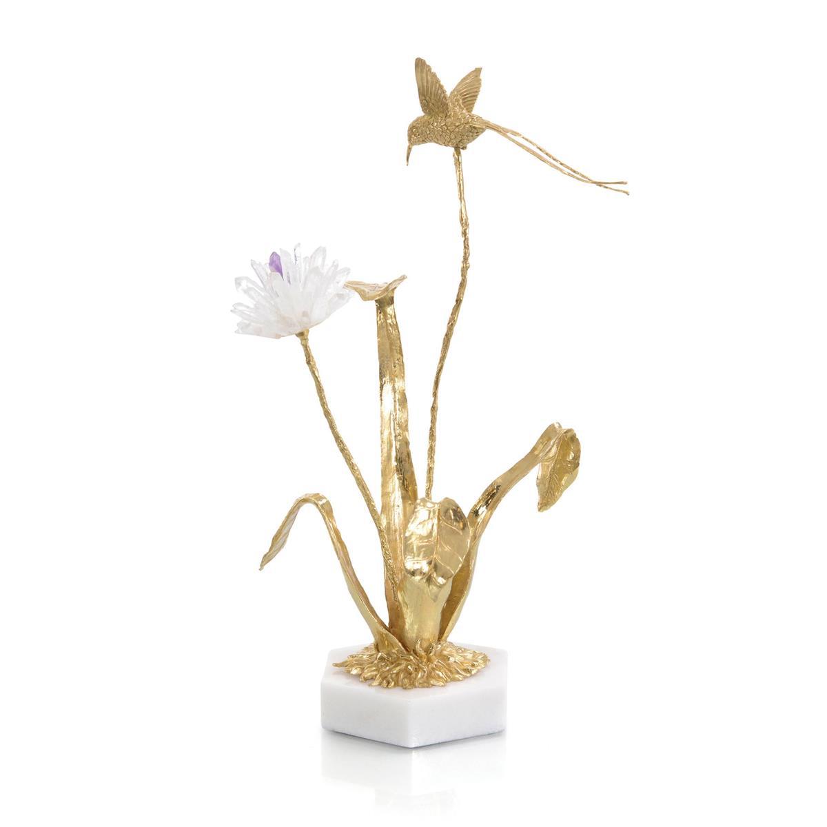 Flower and Hummingbird-John Richard-Sculptures &amp; Objects-Artistic Elements