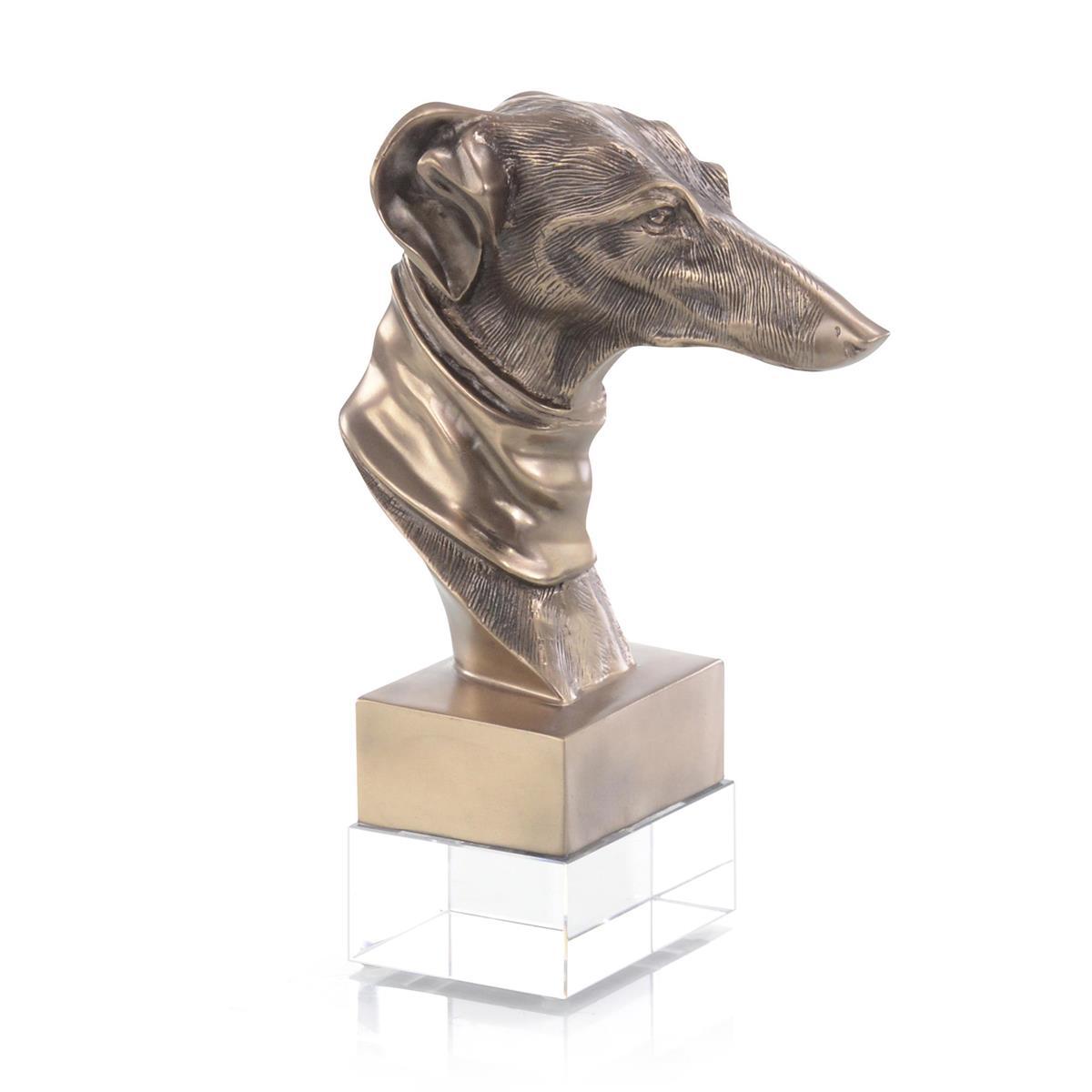Whippet Hound Bust-John Richard-Sculptures & Objects-Artistic Elements