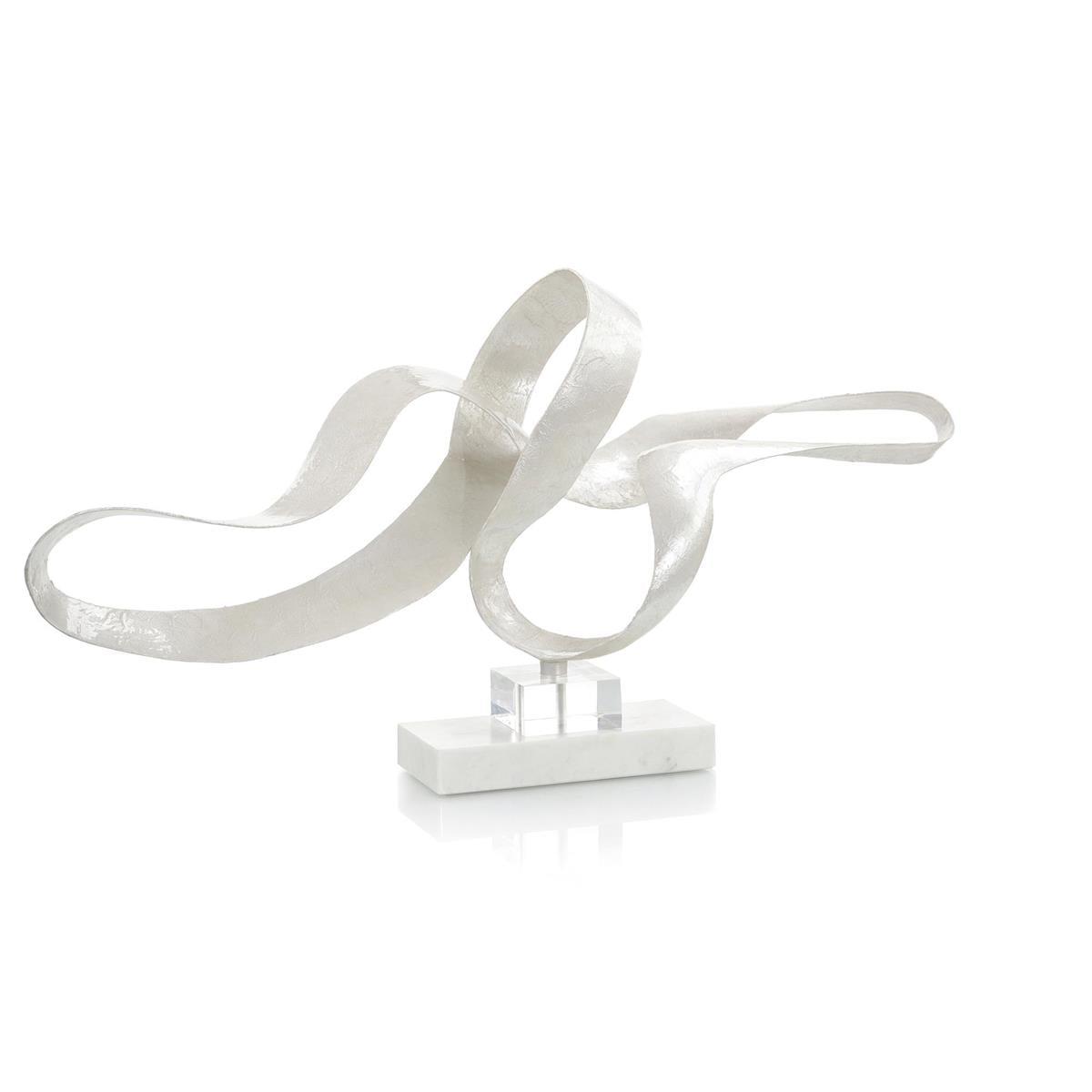 White Pearlized Sculpture-John Richard-Sculptures &amp; Objects-Artistic Elements