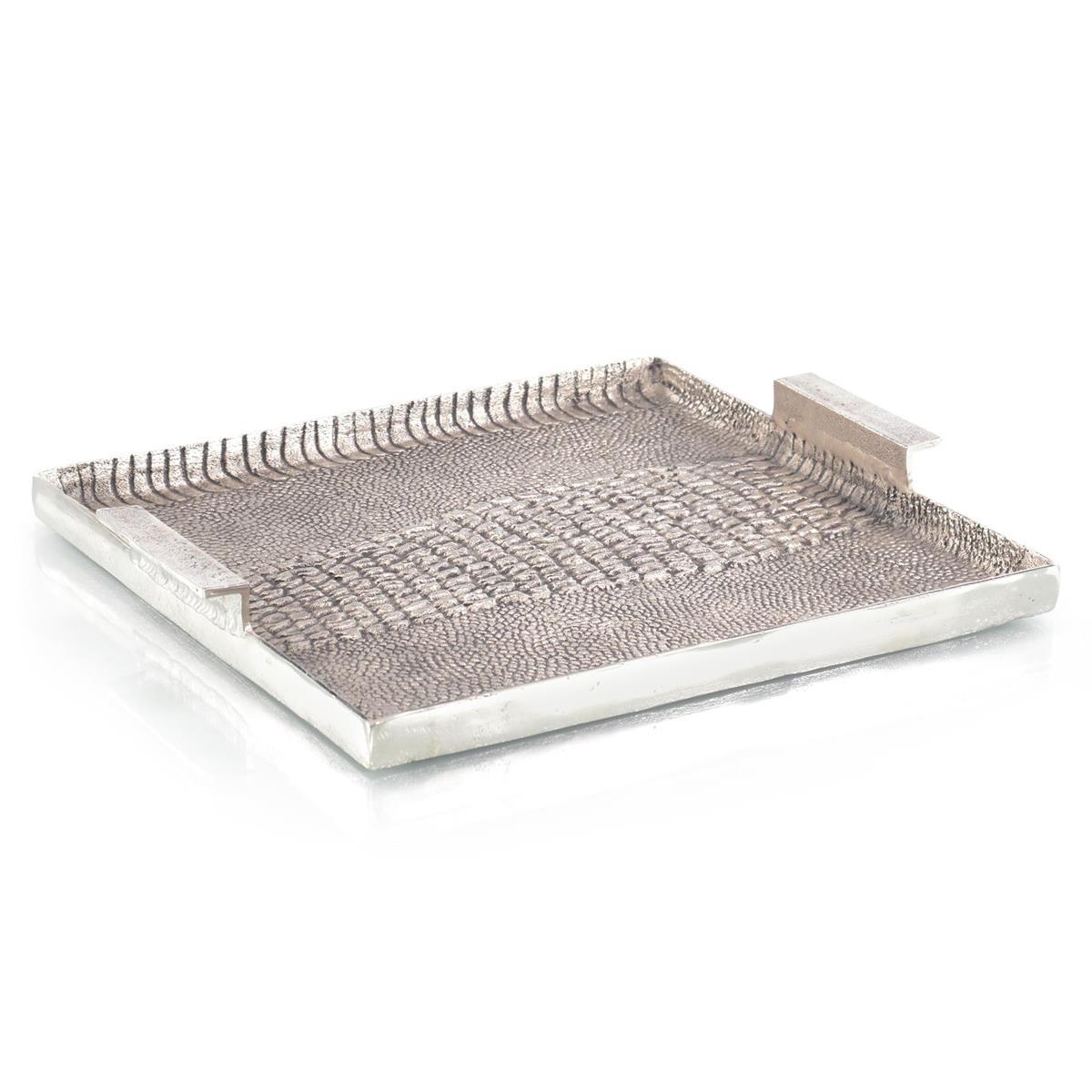 Alligator Textured Aluminum Tray I-John Richard-Trays-Artistic Elements