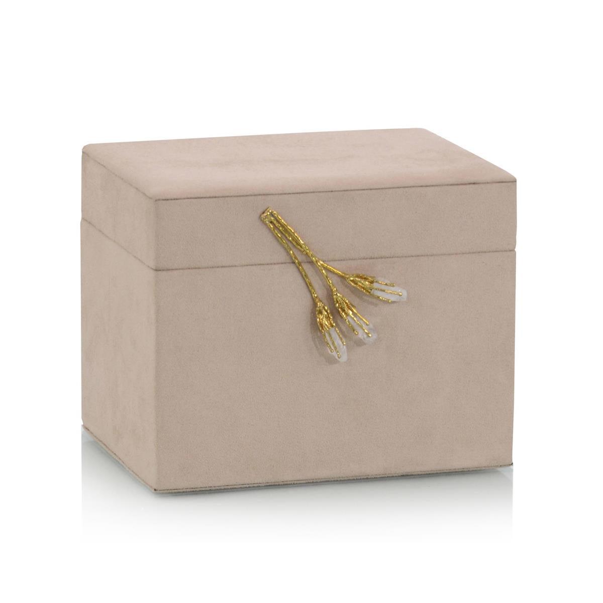 Blush Suede Jewelry Box II-John Richard-Boxes-Artistic Elements