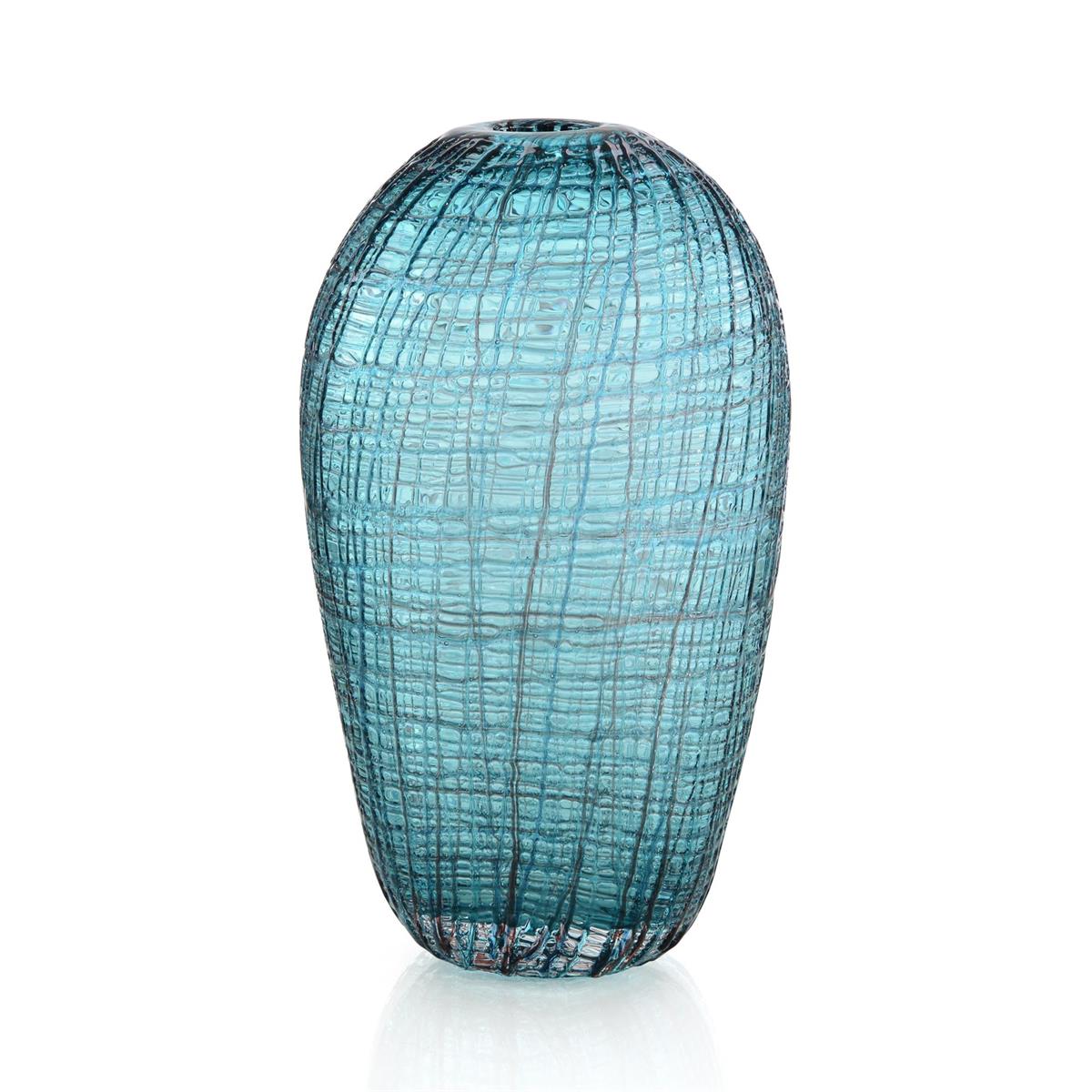 Blue-Grey Glass Vase-John Richard-Vases-Artistic Elements