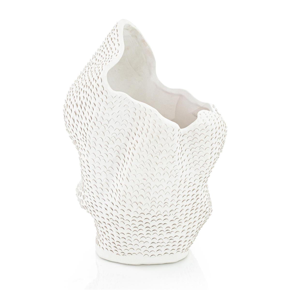 Gardenia White Porcelain Vase II-John Richard-Vases-Artistic Elements