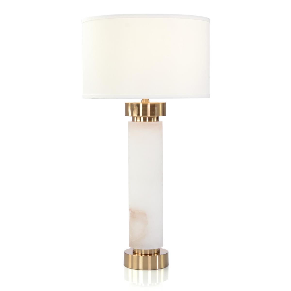 Alabaster and Coffee Bronze Table Lamp-John Richard-Table Lamps-Artistic Elements