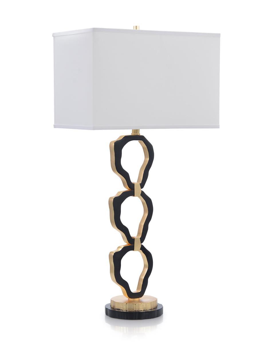 Organic Rings Black and Gold-Leaf Table Lamp-John Richard-Table Lamps-Artistic Elements