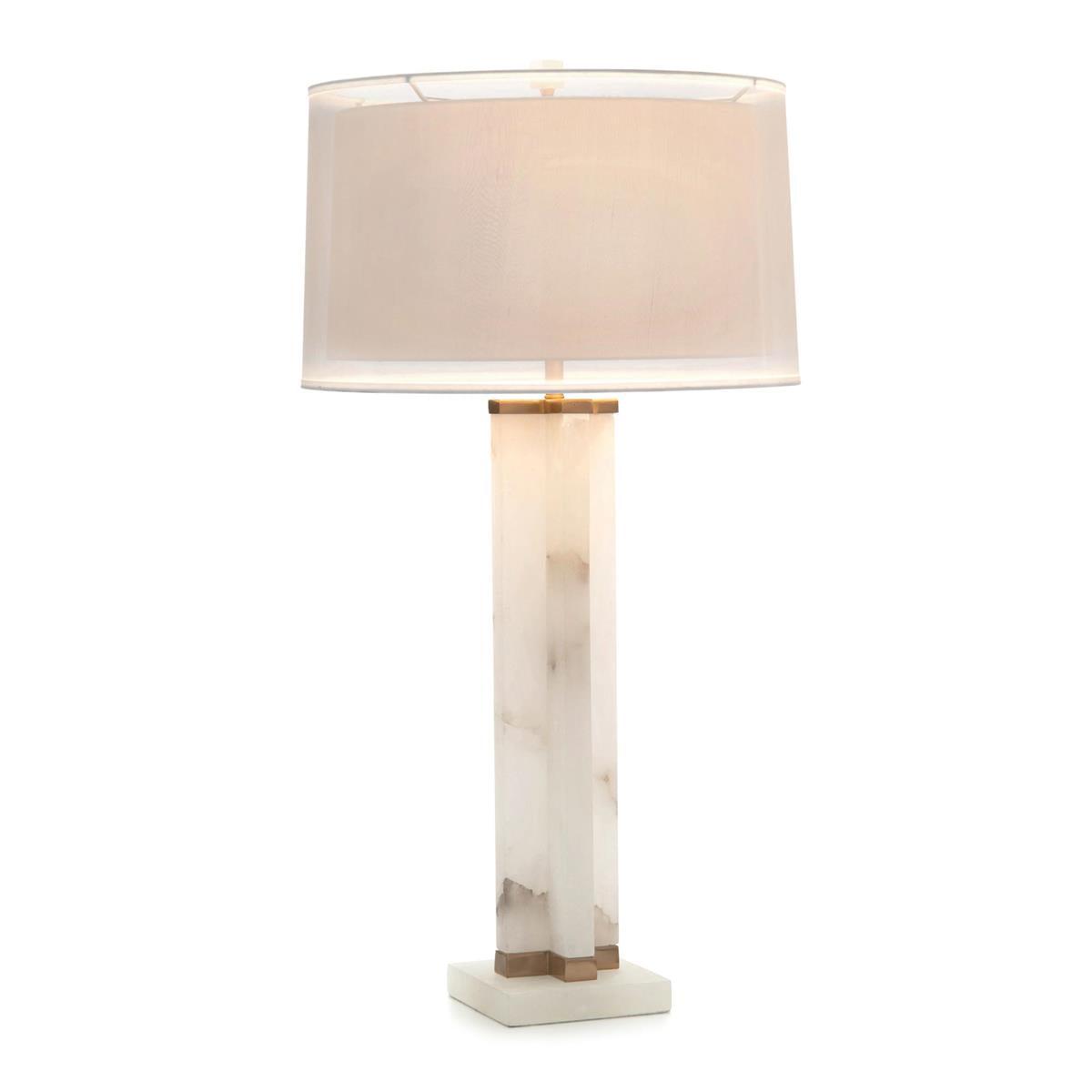 Alabaster Cross Table Lamp-John Richard-Table Lamps-Artistic Elements