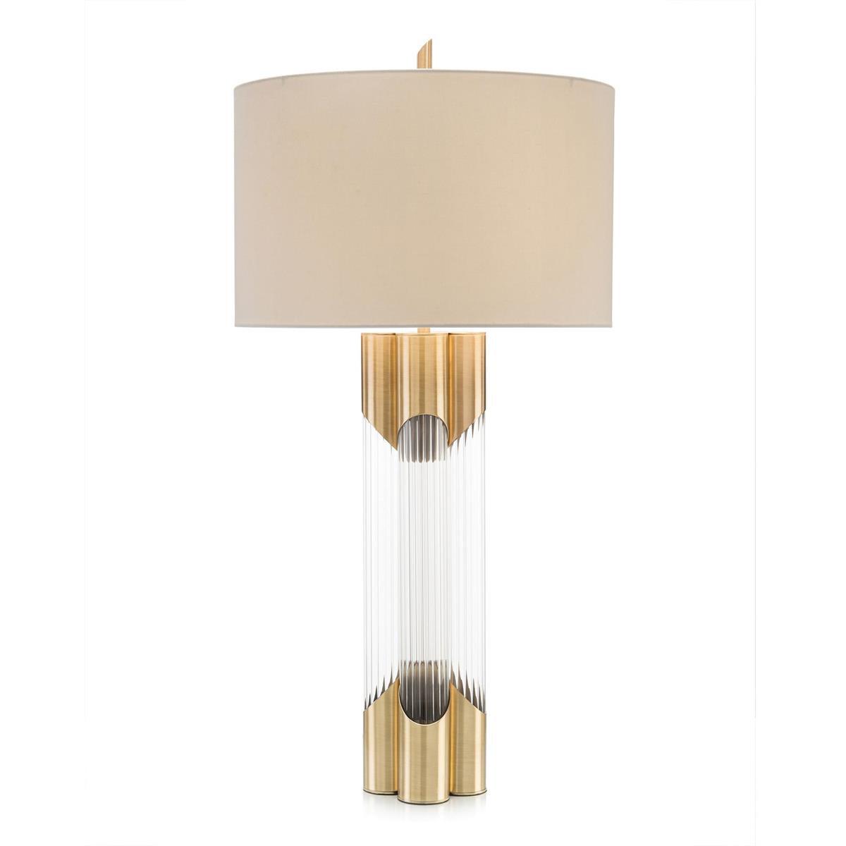 Brass And Glass Table Lamp-John Richard-Table Lamps-Artistic Elements